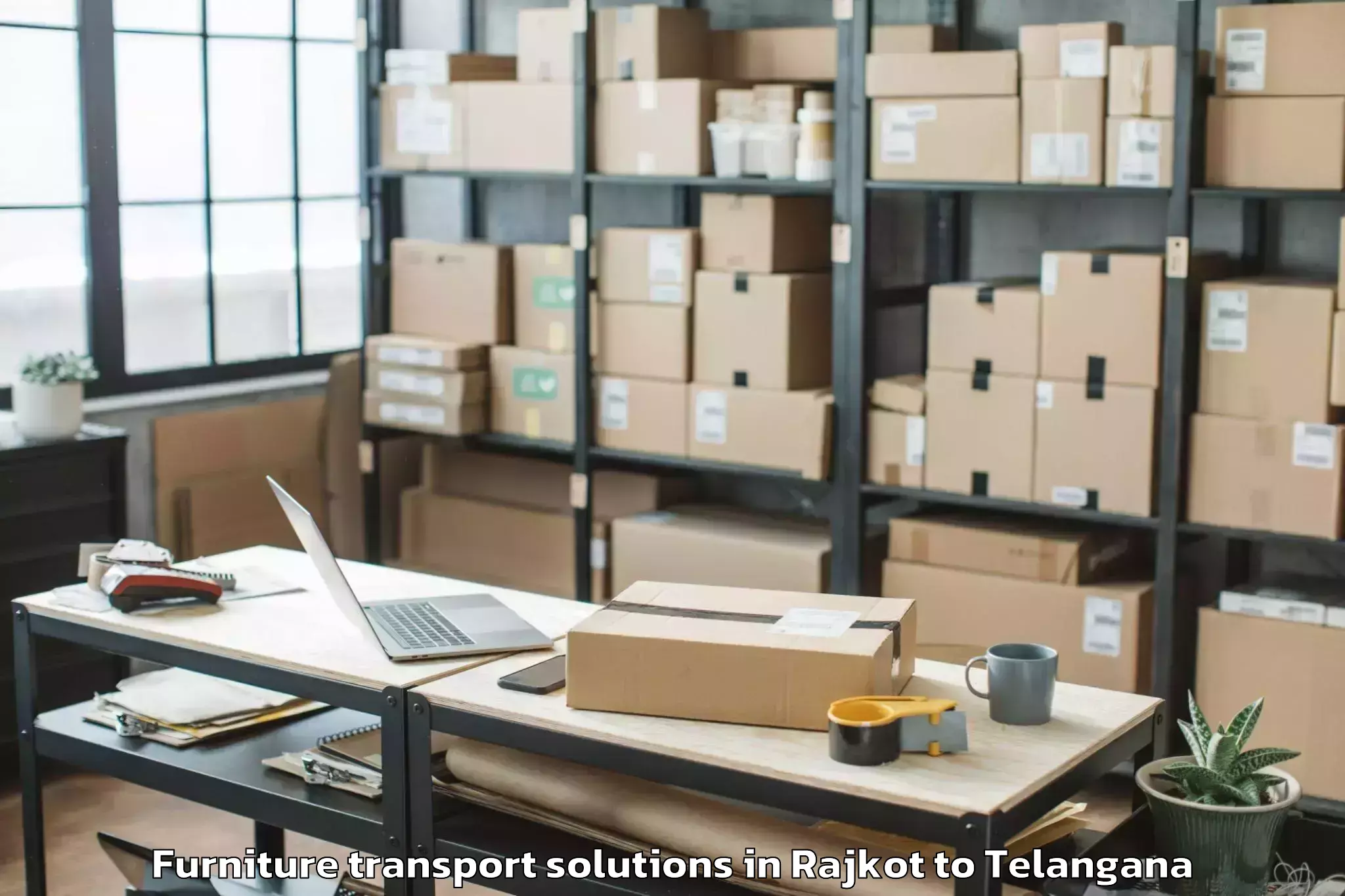 Trusted Rajkot to Siddipet Furniture Transport Solutions